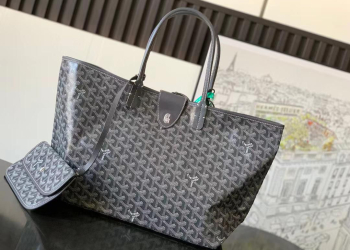 Goyard Gray Goyardine Saint Louis PM Tote Bag